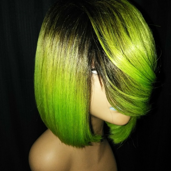 Green goddess wig